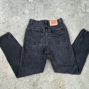 VINTAGE Levi's 512 jeans 28x32 28x30 jet black 25 26 27 28 3 5 made in USA 512s